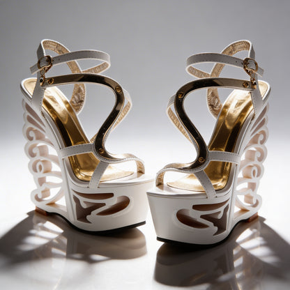 Orfeo Sculptural Wedge Sandals Collection