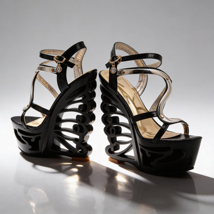 Orfeo Sculptural Wedge Sandals Collection