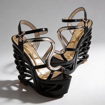 Orfeo Sculptural Wedge Sandals Collection