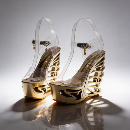 Orfeo Sculptural Wedge Sandals Collection