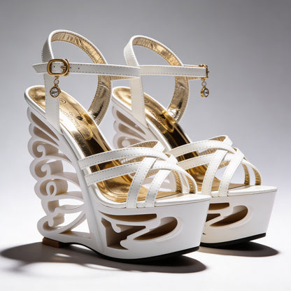 Orfeo Sculptural Wedge Sandals Collection